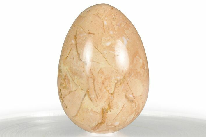 Polished Pink Opal Egg - Philippines #356436
